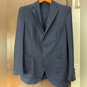 Drake’s Easy Day Navy Wool Sport Coat - Size 42
